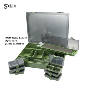 SELCO 13.5*3.5*1.7 Inci Plastik Ikan Mas Kotak Aksesoris Memancing Rambut Kaku Rig Board Rig Box Dompet Rig Kotak Penyimpanan