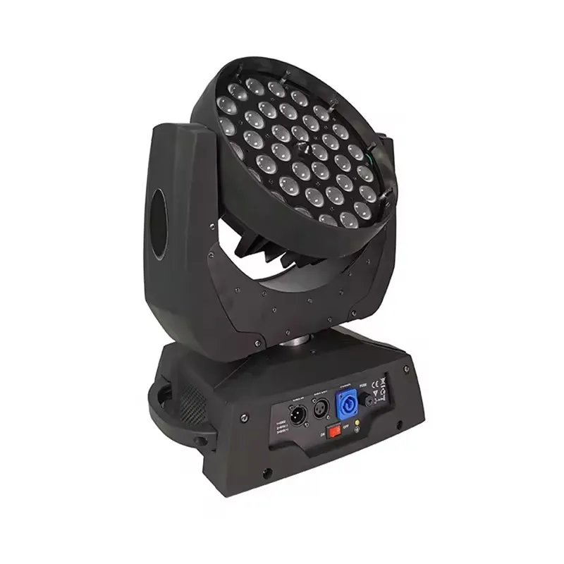 Sıcak satış 36x15W ZOOM yıkama led hareketli kafa lambaları Moving UV 5in1 Dj ışıkları hareketli kafa boya aydınlatma