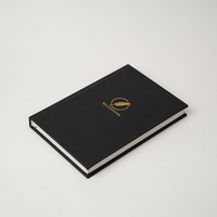 Journal élégant en cuir PU relié en couverture rigide A5, coffret cadeau avec logo personnalisé, papier de qualité supérieure, carnet de notes