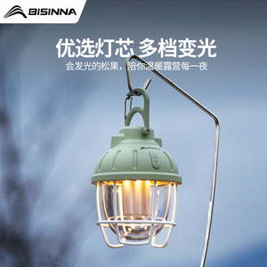 Bisinnna Camping <b>Lantern</b> <b>Led</b> <b>Rechargeable</b> Hanging Outdoor Light For Tent Use - Product Image 3