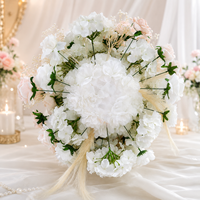 YM Bestseller Weiße Seidenblumen-Arrangements Handgefertigte Künstliche Seidenrosen Hochzeitsblumen Ballkleid-Tischdekoration für Hochzeiten