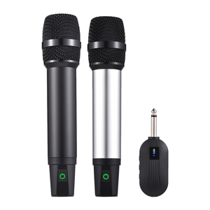 Professional 2.4G Rechargeable Dynamic <b>Microphone</b> System <b>Wireless</b> Handheld Omni-Directional Polar for Singing Made Durable Metal - Product Image 1