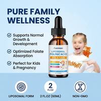 Gouttes de supplément d'acide folique OEM, citrate de zinc, vitamines B6, C, B12, pour la santé du cerveau, multivitamines, acide folique liquide pour enfants