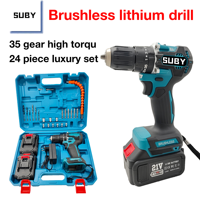 Outils de bricolage électriques au lithium 21V Perceuse à percussion sans fil avec mandrin sans clé à vitesse variable OEM Personnalisable-Ensemble d'outils de forage à main