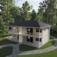 Maison conteneur extensible de luxe 20ft 40ft, préfabriquée modulaire détachable, alimentée à l'énergie solaire, avec 3 chambres pour habitation ou hôtel