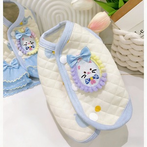 Jupe de princesse pour chien, bleu clair, rembourrée, vêtements d'hiver pour chiens de petite race avec nœud et volants - Product Image 3