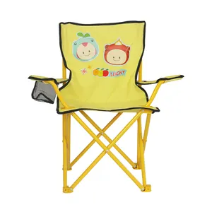 Лидер продаж, легкий переносной складной стул с металлической рамой и принтом животных, детский стул для пляжа и кемпинга, для отдыха на открытом воздухе, пикника, походов