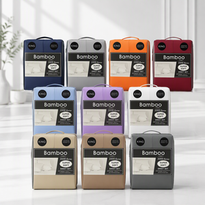 Set di <span class=keywords><strong>Lenzuola</strong></span> <span class=keywords><strong>in</strong></span> <span class=keywords><strong>Microfibra</strong></span> King Size 6 Pezzi, Include <span class=keywords><strong>Lenzuola</strong></span> Piatte e Federe con Funzione Massaggio per Uso Alberghiero - Product Image 5