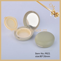 Étui de coussin rond en plastique vert personnalisé, housse compacte pour fond de teint