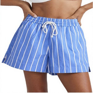 Liquidación: Nuevos shorts vintage de cintura alta para mujer, corte regular, pantalones cortos casuales con cintura elástica, 100% algodón, para playa, para chicas, diseño aleatorio. - Product Image 2