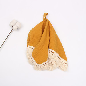 Coffret cadeau nouveau-né bébé respirant coton mousseline Swaddle sucette couverture de dentition gland bébé bavoir anneau de dentition - Product Image 4