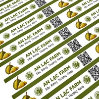 Custom Size Logo Printed Glossy Coated Paper Sticker Sheet Product Packaging Label Vietnam Manufacturer