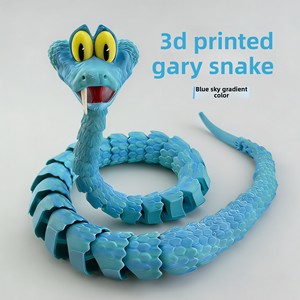 Crazy Animal City 2, Gary Serpiente Azul, Juguete de 77 cm, Modelo de Simulación Articulado Impreso en 3D, Regalo para Niños de 3 a 14 Años - Product Image 3