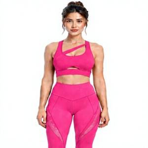 Women Yoga Set Backless Sports Bra High <b>Waist</b> <b>Leggings</b> Two Piece Buttery Soft Stretch - Product Image 1