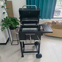 Barbecue portable multifonction YUESHEN sur roues pour camping et terrasse, en fonte, au charbon de bois