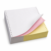 Papier autocopiant pré-numéroté format A5, 3 feuillets, pour imprimerie, avec revêtement lisse et image claire