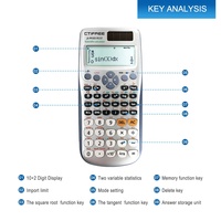 Calculatrice scientifique de haute qualité 991ES-Plus, 417 fonctions, design spécial, matériau plastique durable