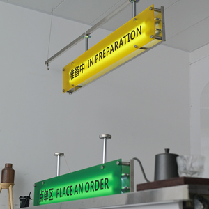 Matte Acrylic lightbox, quán cà phê, nhà hàng, cửa hàng quần áo, cửa sổ hiển thị, thủ quỹ, treo LED chiếu sáng dấu hiệu - Product Image 6