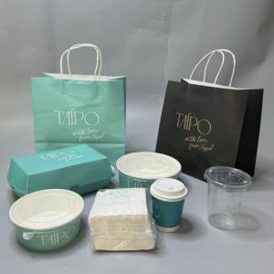 Groothandel Bruine Kraft Papieren Zakken Accepteren Op Maat Gemaakte Print Voorraad Cadeau Zak Fast Food Weg Te Nemen Twisted Handvat Boodschappentas - Product Image 1