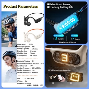 OTHC- X22 True Bone-Conduction Sports <strong>Earphones</strong> with 32GB Memory Waterproof IPX8 Playtime for Swimming and Sporting Gift - Product Image 6