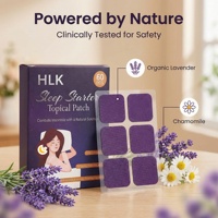 HLK Patch Sommeil Extra Fort à la Lavande et Camomille Naturelle, à Base de Plantes, Non-Causeur d'Accoutumance, pour une Meilleure Nuit de Sommeil, 60 Patchs