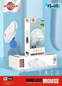 เมาส์ไร้สาย Awireless รุ่น Js-05 แบบออปติคอล 3 ปุ่ม สำหรับมือขวา ดีไซน์บางเฉียบ พร้อมตัวรับสัญญาณ USB และสาย Type C - Product Image 3
