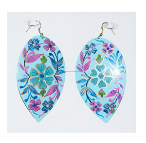 Joyería étnica al por mayor para mujer, diseño africano, pendientes pintados a mano, regalos, joyería de moda. - Product Image 3