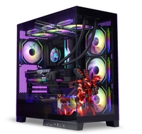 Nouveau boîtier transparent latéral MATX ITX boîtier PC Interface d'e/s amovible prend en charge le boîtier PC de jeu refroidi à l'eau de 360mm