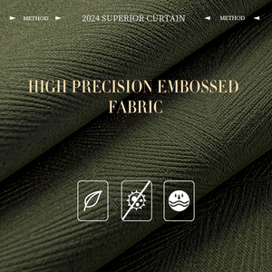 Iksun Sóng Rèm Thiết Lập Màu Xanh Lá Cây Gấp S Hình Dạng Rèm Màn Sang Trọng Rèm Cửa Cho Phòng Khách - Product Image 5