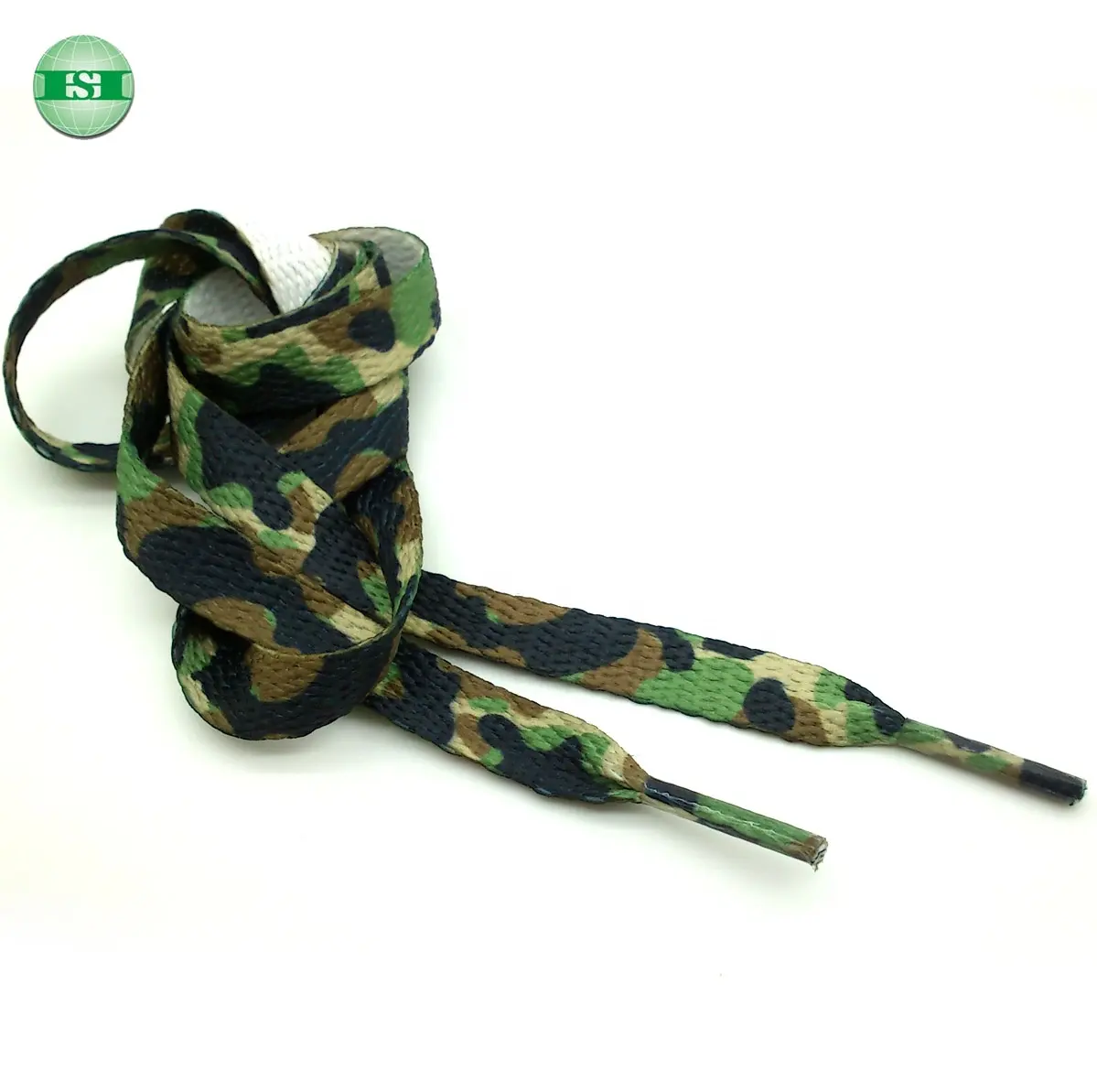 Camouflage shoelace sublimation printing flat shoelaces customized with your own design