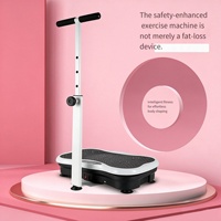 Mini plateforme vibrante verticale pour la maison, appareil de fitness pour affiner la silhouette avec poignées