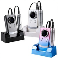 Nouvel outil électrique de polissage et ponçage des ongles V8, haute vitesse réglable, alimenté par batterie, 45000 tr/min, plastique, acier inoxydable