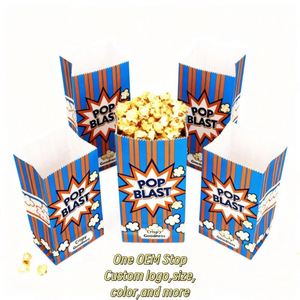 Custom <b>Grease</b> Proof Kraft <b>Paper</b> Popcorn Packaging Bag Biodegradable Recycled Materials with Cartoon Logo Printed - Product Image 5