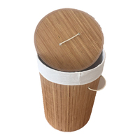 Paniers de rangement ronds en bambou pliables Organisateur de blanchisserie pliable pour vêtements dans l'espace de garde-robe