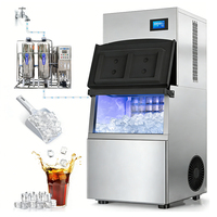 Machine à glaçons instantanée professionnelle en acier inoxydable, haute capacité (50 kg), pour restaurants et bars - 220V, garantie 1 an