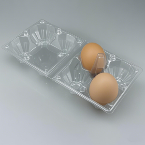 Boîte à œufs pliable en plastique transparent à usage unique, plateau à œufs en PP/PS avec capacité de 4/6/8/10/15 œufs - Product Image 1