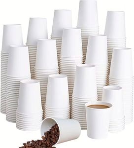 Vasos de Papel Desechables de Doble Pared Blancos de 8oz para Llevar, Vasos de Papel para Café con Impresión Personalizada - Product Image 1
