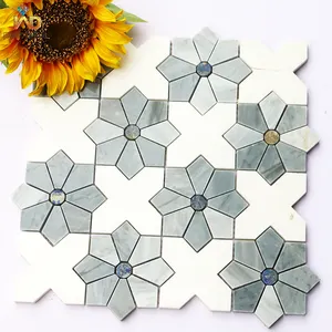 Azulejos de mosaico decorativos luxuosos para banheiro, cozinha e sala de estar Hotel & Vllia com padrões florais