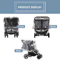 Extra large city select double poussette double landau universel i poussette housse de pluie pour ville select double poussette