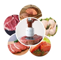 Injecteur de viande de marinade en acier inoxydable, injecteur d'attendrisseur de marinade seringue à saveur d'aiguille cuisson viande volaille dinde poulet