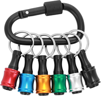 Meilleure vente : Ensemble de 6 embouts de tournevis à tige hexagonale de 1/4 po avec support, rallonge, adaptateur de vis porte-clés et pièce de rechange pour perceuse portative