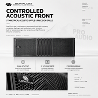 Système de sonorisation professionnel LEON AUDIO série TORUS, enceinte Line Array double 10 pouces 3 voies pour spectacles sur scène