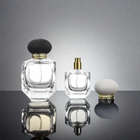 Flacon pulvérisateur transparent rectangulaire de 30 ml et 100 ml, flacon de parfum vide, diffuseur à bâtonnets, emballage en verre, sérigraphie