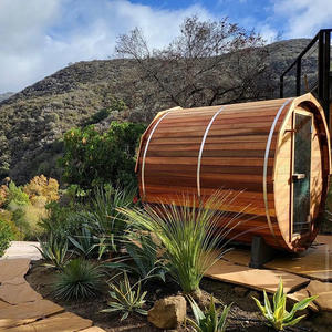 Открытый дровяной панорамный сад большой размер сухая Паровая сауна спа использовать бочонок Сауна для продажи - Product Image 3