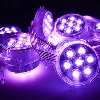 Source de lumière LED à points SMD 5050 RGB 7 pixels 50 mm pour extérieur, pixels LED pour mur