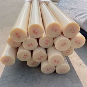 Varillas de nylon de plástico de ingeniería Anhua, redondas, blancas, de PA66, para uso industrial - Product Image 1
