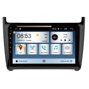 Android araba multimedya oynatıcı VolksWagen POLO 2011-2016 için GPS navigasyon ile araç DVD oynatıcı radyo eğlence Stereo kafa ünitesi