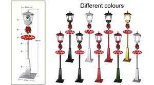 Linterna de calle de nieve de 6 pies de Navidad directa de fábrica <span class=keywords><strong>para</strong></span> jardín, Patio, valla de césped, camino, muñeco de nieve blanco, Escena de nieve, luces de farola - Product Image 5