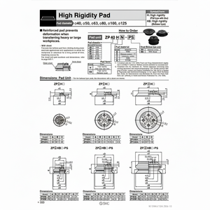 Modèle de coussin de vide pneumatique SMC ZPT50HBNJ50-B01-A18 pour équipement de manutention - Product Image 1