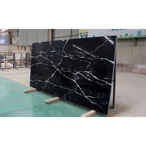 Bán buôn 20 mét dày hiện đại <span class=keywords><strong>Quartz</strong></span> <span class=keywords><strong>slab</strong></span> Đen Nhân Tạo calacatta đá cho nhà bếp bảng tường - Product Image 6